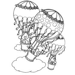 Dibujo para colorear: Hot air balloon (Transporte) #134670 - Dibujos para Colorear e Imprimir Gratis