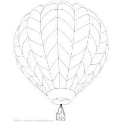 Dibujo para colorear: Hot air balloon (Transporte) #134679 - Dibujos para colorear