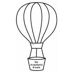 Dibujo para colorear: Hot air balloon (Transporte) #134689 - Dibujos para colorear