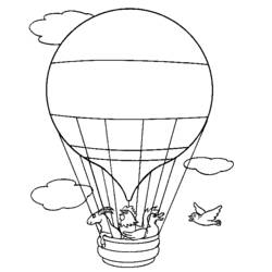 Dibujo para colorear: Hot air balloon (Transporte) #134692 - Dibujos para Colorear e Imprimir Gratis