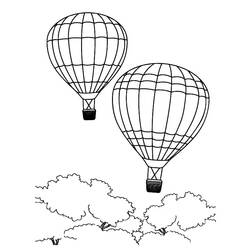 Dibujo para colorear: Hot air balloon (Transporte) #134697 - Dibujos para Colorear e Imprimir Gratis