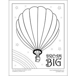 Dibujo para colorear: Hot air balloon (Transporte) #134700 - Dibujos para Colorear e Imprimir Gratis