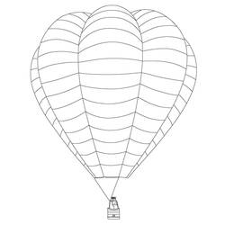 Dibujo para colorear: Hot air balloon (Transporte) #134707 - Dibujos para Colorear e Imprimir Gratis