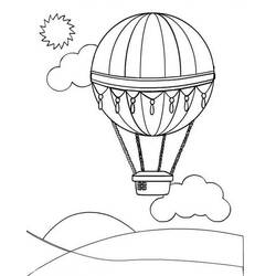 Dibujo para colorear: Hot air balloon (Transporte) #134709 - Dibujos para Colorear e Imprimir Gratis