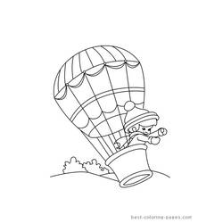 Dibujo para colorear: Hot air balloon (Transporte) #134719 - Dibujos para Colorear e Imprimir Gratis
