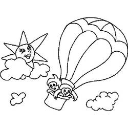 Dibujo para colorear: Hot air balloon (Transporte) #134720 - Dibujos para Colorear e Imprimir Gratis