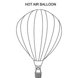 Dibujo para colorear: Hot air balloon (Transporte) #134723 - Dibujos para colorear