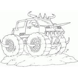 Dibujo para colorear: Monster Truck (Transporte) #141285 - Dibujos para colorear