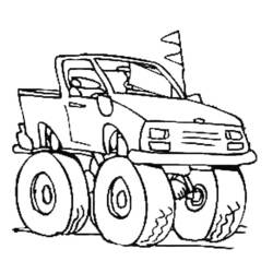Dibujo para colorear: Monster Truck (Transporte) #141319 - Dibujos para Colorear e Imprimir Gratis
