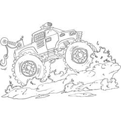 Dibujo para colorear: Monster Truck (Transporte) #141326 - Dibujos para Colorear e Imprimir Gratis