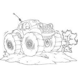 Dibujo para colorear: Monster Truck (Transporte) #141337 - Dibujos para Colorear e Imprimir Gratis