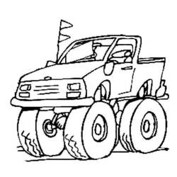 Dibujo para colorear: Monster Truck (Transporte) #141357 - Dibujos para Colorear e Imprimir Gratis