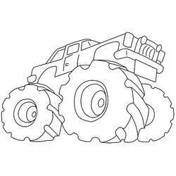 Dibujo para colorear: Monster Truck (Transporte) #141373 - Dibujos para Colorear e Imprimir Gratis