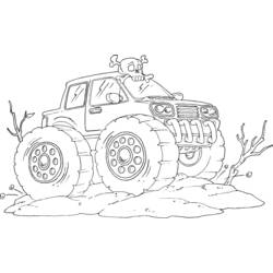 Dibujo para colorear: Monster Truck (Transporte) #141380 - Dibujos para Colorear e Imprimir Gratis