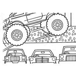 Dibujo para colorear: Monster Truck (Transporte) #141391 - Dibujos para Colorear e Imprimir Gratis