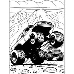 Dibujo para colorear: Monster Truck (Transporte) #141397 - Dibujos para Colorear e Imprimir Gratis