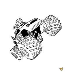Dibujo para colorear: Monster Truck (Transporte) #141401 - Dibujos para Colorear e Imprimir Gratis