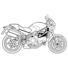 Dibujo Motocicleta (Transporte) #136372 para imprimir y colorear