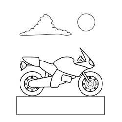 Dibujo Motocicleta (Transporte) #136401 para imprimir y colorear