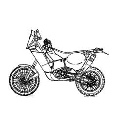 Dibujo para colorear: Motocross (Transporte) #136521 - Dibujos para colorear