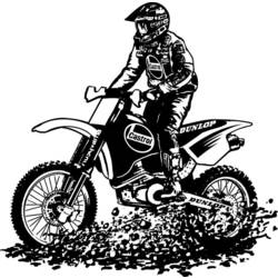 Dibujo para colorear: Motocross (Transporte) #136538 - Dibujos para colorear