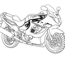 Dibujo para colorear: Motorcycle (Transporte) #136249 - Dibujos para colorear