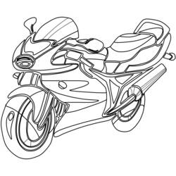 Dibujo para colorear: Motorcycle (Transporte) #136252 - Dibujos para colorear
