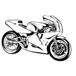 Dibujo para colorear: Motorcycle (Transporte) #136255 - Dibujos para colorear