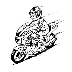 Dibujo para colorear: Motorcycle (Transporte) #136270 - Dibujos para Colorear e Imprimir Gratis