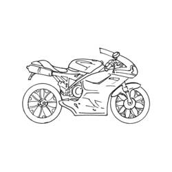Dibujo para colorear: Motorcycle (Transporte) #136273 - Dibujos para colorear