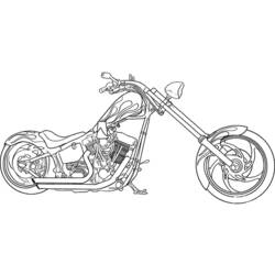 Dibujo para colorear: Motorcycle (Transporte) #136277 - Dibujos para colorear