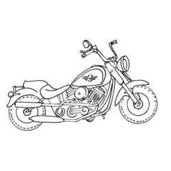 Dibujo para colorear: Motorcycle (Transporte) #136284 - Dibujos para colorear