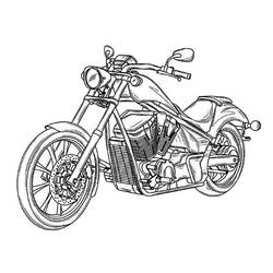 Dibujo para colorear: Motorcycle (Transporte) #136296 - Dibujos para Colorear e Imprimir Gratis