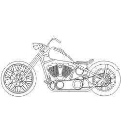 Dibujo para colorear: Motorcycle (Transporte) #136302 - Dibujos para colorear