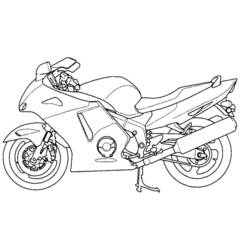 Dibujo para colorear: Motorcycle (Transporte) #136309 - Dibujos para colorear