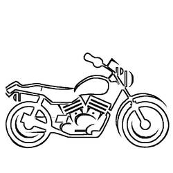 Dibujo para colorear: Motorcycle (Transporte) #136312 - Dibujos para Colorear e Imprimir Gratis