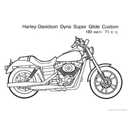 Dibujo para colorear: Motorcycle (Transporte) #136325 - Dibujos para colorear
