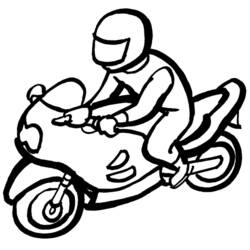 Dibujo para colorear: Motorcycle (Transporte) #136339 - Dibujos para colorear