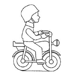 Dibujo para colorear: Motorcycle (Transporte) #136341 - Dibujos para colorear