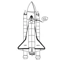 Dibujo Nave Espacial (Transporte) #140612 para imprimir y colorear
