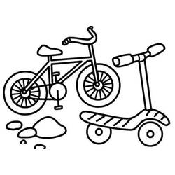 Dibujo para colorear: Patinete (Transporte) #215252 - Dibujos para Colorear e Imprimir Gratis