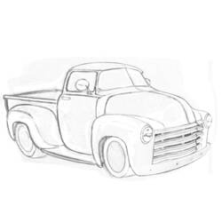 Dibujo para colorear: Pickup (Transporte) #144373 - Dibujos para colorear