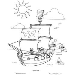 Dibujo para colorear: Pirate ship (Transporte) #138206 - Dibujos para colorear