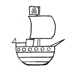 Dibujo para colorear: Pirate ship (Transporte) #138210 - Dibujos para colorear