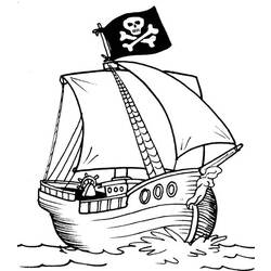 Dibujo para colorear: Pirate ship (Transporte) #138212 - Dibujos para colorear
