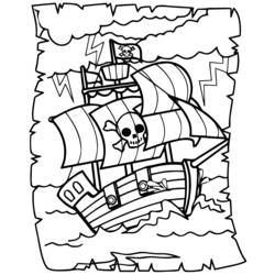 Dibujo para colorear: Pirate ship (Transporte) #138213 - Dibujos para colorear