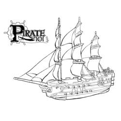 Dibujo para colorear: Pirate ship (Transporte) #138218 - Dibujos para colorear