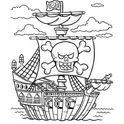 Dibujo para colorear: Pirate ship (Transporte) #138239 - Dibujos para colorear