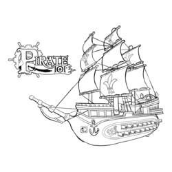 Dibujo para colorear: Pirate ship (Transporte) #138243 - Dibujos para colorear
