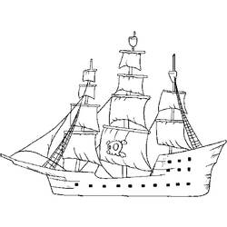 Dibujo para colorear: Pirate ship (Transporte) #138251 - Dibujos para colorear
